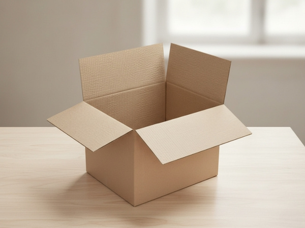 Kartons 2 wellig auf Tisch